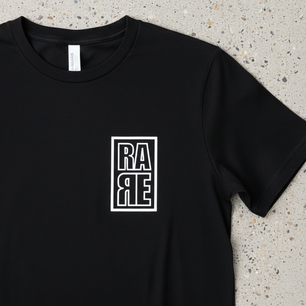 RARE Tee - Concrete Flat Lay